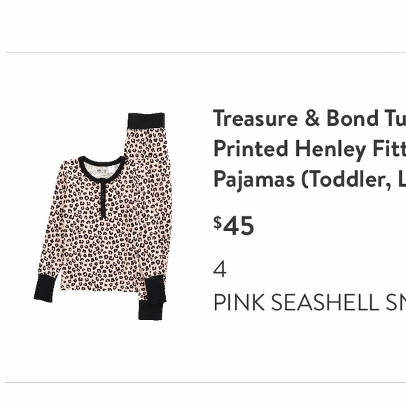 Treasure and bond leopard pajamas size 4 - Picture 1 of 4